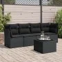 Gartenmöbel-Set, 5-teilig, mit schwarzen Polstern aus synthetischem Rattan. von , Gartensets - Ref: Foro24-3217235, Preis: 30...