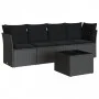 Set de muebles de jardín 5 pzas y cojines ratán sintético negro de , Conjuntos de jardín - Ref: Foro24-3217235, Precio: 307,7...