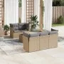 Juego de sofás jardín con cojines 6 pzas ratán sintético beige by , Garden sets - Ref: Foro24-3217249, Price: 368,80 €, Disco...