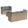 Juego de sofás jardín con cojines 6 pzas ratán sintético beige by , Garden sets - Ref: Foro24-3217249, Price: 368,80 €, Disco...