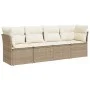 Juego de sofás jardín con cojines 4 pzas ratán sintético beige by , Garden sets - Ref: Foro24-3217228, Price: 272,93 €, Disco...