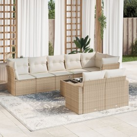Set de sofás de jardín 9 pzas con cojines ratán sintético beige de , Conjuntos de jardín - Ref: Foro24-3219218, Precio: 615,0...