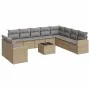Gartensofa-Set 11-teilig mit beigen Polstern aus synthetischem Rattan von , Gartensets - Ref: Foro24-3219169, Preis: 683,13 €...