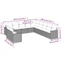 Gartensofagarnitur 11-teilig mit schwarzen Kissen aus synthetischem Rattan von , Gartensets - Ref: Foro24-3219176, Preis: 638...