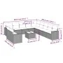 Set de sofás de jardín 12 pzas y cojines ratán sintético marrón by , Garden sets - Ref: Foro24-3219188, Price: 860,09 €, Disc...