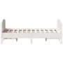 Estructura de cama con cabecero madera pino blanco 120x200 cm de , Camas y somieres - Ref: Foro24-3216177, Precio: 209,58 €, ...