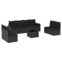 Set de sofás de jardín 8 piezas y cojines ratán sintético negro by , Modular outdoor sofas - Ref: Foro24-3251192, Price: 529,...