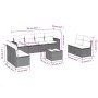 Set de sofás de jardín 8 piezas y cojines ratán sintético negro by , Modular outdoor sofas - Ref: Foro24-3251192, Price: 525,...