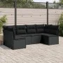 Set de sofás de jardín 6 piezas y cojines ratán sintético negro de , Conjuntos de jardín - Ref: Foro24-3249224, Precio: 373,9...