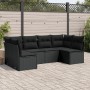 Set de sofás de jardín 6 piezas y cojines ratán sintético negro de , Conjuntos de jardín - Ref: Foro24-3249224, Precio: 387,7...