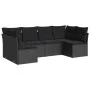 6-teiliges Gartensofa-Set und Kissen aus schwarzem Kunststoff-Rattan. von , Gartensets - Ref: Foro24-3249224, Preis: 376,03 €...