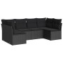 Set de sofás de jardín 6 piezas y cojines ratán sintético negro de , Conjuntos de jardín - Ref: Foro24-3249224, Precio: 387,7...