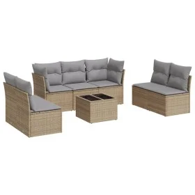 Juego de sofás de jardín con cojines beige 8 pzas ratán PE by , Garden sets - Ref: Foro24-3249258, Price: 483,90 €, Discount: %