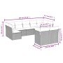 Gartensofa-Set, 9-teilig, mit Kissen, aus synthetischem Rattan in Beige. von , Gartensets - Ref: Foro24-3249988, Preis: 586,8...