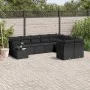 Set de sofás de jardín 10 pzas cojines ratán sintético negro by , Garden sets - Ref: Foro24-3250024, Price: 621,37 €, Discoun...