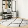 Alfombra de pelo largo moderna crema y negro Ø 200 cm by , Rugs - Ref: Foro24-375379, Price: 67,13 €, Discount: %