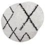 Moderne cremefarbene und schwarze Langflor-Teppich Ø 200 cm. von , Teppiche - Ref: Foro24-375379, Preis: 67,13 €, Rabatt: %