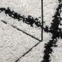 Alfombra de pelo largo moderna crema y negro Ø 200 cm de , Alfombras - Ref: Foro24-375379, Precio: 67,95 €, Descuento: %