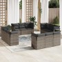Gartensofagarnitur 12-teilig mit grauen Polstern aus synthetischem Rattan. von , Gartensets - Ref: Foro24-3217330, Preis: 787...