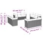 Gartensofagarnitur 12-teilig mit grauen Polstern aus synthetischem Rattan. von , Gartensets - Ref: Foro24-3217330, Preis: 787...