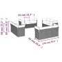 Gartensofagarnitur 12-teilig mit grauen Polstern aus synthetischem Rattan. von , Gartensets - Ref: Foro24-3217330, Preis: 799...