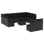 Set de sofás de jardín 12 piezas cojines ratán sintético negro by , Garden sets - Ref: Foro24-3250194, Price: 661,27 €, Disco...