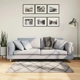Modernes langes Haarteppich PAMPLONA in Beige und Anthrazit, 120x120 cm. von , Teppiche - Ref: Foro24-375387, Preis: 36,66 €,...