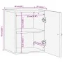 Armario de baño de pared madera maciza de acacia 38x33x48 cm de , Tocadores de baño - Ref: Foro24-356875, Precio: 52,33 €, De...