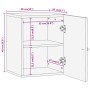 Massives Akazienholz-Wandbadezimmerschrank 38x33x48 cm von , Badezimmerwaschtische - Ref: Foro24-356875, Preis: 52,86 €, Raba...
