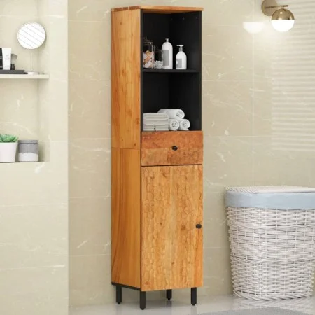 Massives Akazienholz-Badezimmermöbel 38x33x160 cm von , Badezimmerwaschtische - Ref: Foro24-356877, Preis: 152,69 €, Rabatt: %