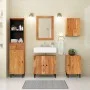 Massives Akazienholz-Badezimmermöbel 38x33x160 cm von , Badezimmerwaschtische - Ref: Foro24-356877, Preis: 152,69 €, Rabatt: %