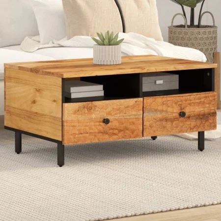 Mesa de centro madera maciza de acacia 80x54x40 cm by , Coffee table - Ref: Foro24-356868, Price: 95,75 €, Discount: %