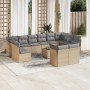 Set sofás de jardín con cojines 13 pzas ratán sintético beige by , Garden sets - Ref: Foro24-3250278, Price: 873,27 €, Discou...