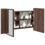 Armario espejo de baño LED acrílico marrón roble 80x12x45 cm de , Tocadores de baño - Ref: Foro24-834953, Precio: 56,19 €, De...