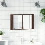 LED-Badezimmerspiegelschrank aus braunem Eichen-Acrylglas 80x12x45 cm. von , Badezimmerwaschtische - Ref: Foro24-834953, Prei...
