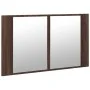Armario espejo de baño LED acrílico marrón roble 80x12x45 cm de , Tocadores de baño - Ref: Foro24-834953, Precio: 56,19 €, De...