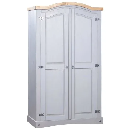 Armario madera de pino Mexicano estilo Corona gris 2 Puertas de vidaXL, Armarios roperos - Ref: Foro24-282619, Precio: 292,42...