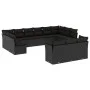 Set de sofás de jardín y cojines 13 pzas ratán sintético negro by , Garden sets - Ref: Foro24-3250284, Price: 853,91 €, Disco...