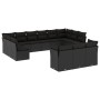 Set de sofás de jardín y cojines 13 pzas ratán sintético negro by , Garden sets - Ref: Foro24-3250284, Price: 885,34 €, Disco...