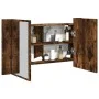 LED-Badezimmerspiegelschrank aus rauchigem Eichen-Acrylglas, 80x12x45 cm. von , Badezimmerwaschtische - Ref: Foro24-834951, P...