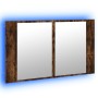 Armario espejo de baño LED acrílico roble ahumado 80x12x45 cm by , bathroom vanities - Ref: Foro24-834951, Price: 61,31 €, Di...
