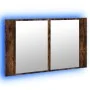 LED-Badezimmerspiegelschrank aus rauchigem Eichen-Acrylglas, 80x12x45 cm. von , Badezimmerwaschtische - Ref: Foro24-834951, P...