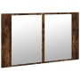 Armario espejo de baño LED acrílico roble ahumado 80x12x45 cm by , bathroom vanities - Ref: Foro24-834951, Price: 61,31 €, Di...