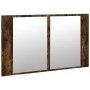 LED-Badezimmerspiegelschrank aus rauchigem Eichen-Acrylglas, 80x12x45 cm. von , Badezimmerwaschtische - Ref: Foro24-834951, P...