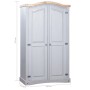 Mexikanischer Kiefernholzschrank im Corona-Grau-Stil mit 2 Türen. von vidaXL, Kleiderschränke - Ref: Foro24-282619, Preis: 29...
