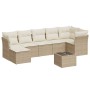 Gartensofagarnitur mit beigen Kissen, 8-teilig, aus PE-Rattan. von , Gartensets - Ref: Foro24-3217978, Preis: 493,84 €, Rabat...