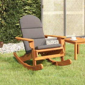 Silla mecedora Adirondack con cojines madera maciza acacia