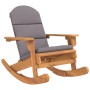 Silla mecedora Adirondack con cojines madera maciza acacia