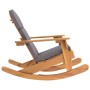 Silla mecedora Adirondack con cojines madera maciza acacia