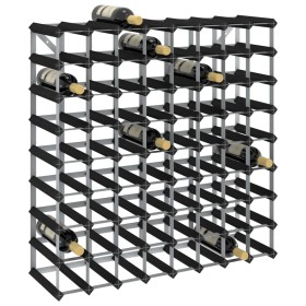 Solid black pine wood wine rack for 72 bottles by , Wine racks - Ref: Foro24-325916, Price: 127,22 €, Discount: %